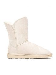 Blackfield Botki zimowe "Ocean" w kolorze kremowym rozmiar: 37. Brązowe botki Blackfield, na zimę, z aplikacjami, z materiału, z okrągłym noskiem, bez obcasa, bez zapięcia. Za 170.95 zł.