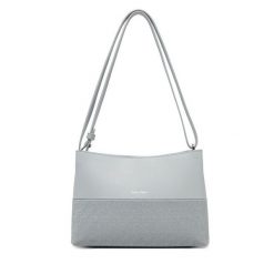 Torebka Calvin Klein. Szare torebki klasyczne Calvin Klein, bez wzorów, bez dodatków. Za 199.99 zł.