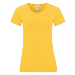 Koszulka Damska Iconic 150. Brązowe bluzki FRUIT OF THE LOOM, s, bez wzorów, sportowe, bez kołnierzyka, bez ramiączek. Za 28.99 zł.