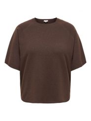 ONLY Carmakoma Bluzka dzianinowa w kolorze brązowym rozmiar: XL-54. Brązowe bluzki Only Carmakoma, xl, bez wzorów, z dzianiny, bez kołnierzyka, bez ramiączek. Za 73.95 zł.