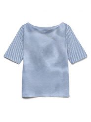 Vero Moda Koszulka w kolorze błękitno-białym rozmiar: XS. Niebieskie bluzki Vero Moda, xs, bez wzorów, bez kołnierzyka, bez ramiączek. Za 44.30 zł.