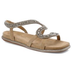 Beżowe Sandały Alma En Pena Modne Obuwie Damskie. Brązowe sandały Alma en Pena, bez wzorów, eleganckie, bez obcasa, bez zapięcia. Za 503.99 zł.