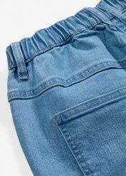 Dżinsy Mom, High Wwaist, ze stretchem. Niebieskie jeansy bonprix, bez wzorów. Za 122.99 zł.