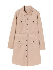 TATUUM Sukienka w kolorze beżowym rozmiar: 42. Brązowe sukienki Tatuum, bez wzorów, z tkaniny, bez kołnierzyka, bez ramiączek, midi. Za 225.57 zł.