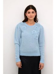 Kaffe Wełniany sweter "Osa" w kolorze błękitnym rozmiar: L. Niebieskie swetry Kaffe, l, bez wzorów, z wełny, bez ramiączek. Za 189.29 zł.