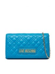 LOVE MOSCHINO Torebka JC4079PP0OLA0702 Turkusowy. Niebieskie torebki klasyczne Love Moschino, bez wzorów, ze skóry, bez dodatków. Za 609.99 zł.