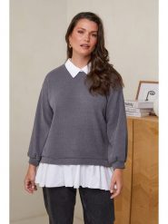 Curvy Lady Sweter w kolorze szarym rozmiar: 48/50. Szare swetry Curvy Lady, bez wzorów, z bawełny, bez ramiączek. Za 128.25 zł.