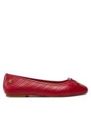 LAUREN RALPH LAUREN Baleriny Jayna 802951489005 Czerwony. Czerwone baleriny Lauren Ralph Lauren, bez wzorów, ze skóry, bez obcasa. Za 419.99 zł.