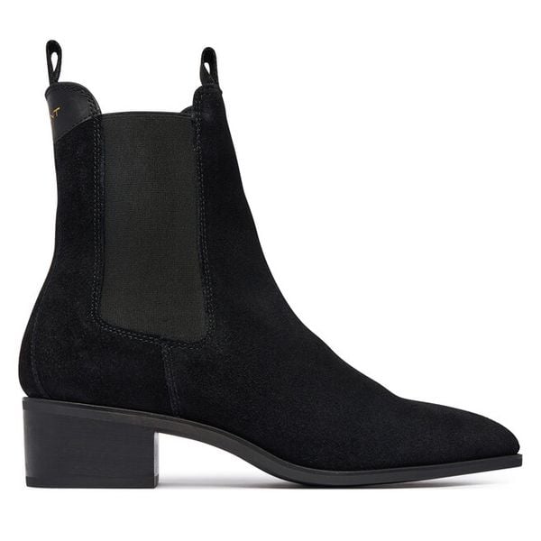 Botki Gant. Czarne botki GANT, bez wzorów, bez obcasa, na słupku, bez zapięcia. Za 799.99 zł.