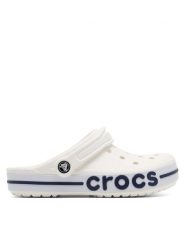 Crocs Klapki C-BAYABAND CLOG 205089-126 Biały. Białe klapki Crocs, bez wzorów, z materiału, bez obcasa. Za 229.99 zł.