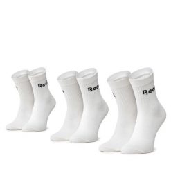 Skarpety długie Reebok. Białe skarpety Reebok, bez wzorów. Za 24.99 zł.