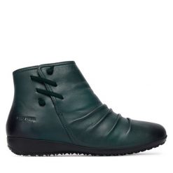Botki Josef Seibel. Czerwone botki Josef Seibel, bez wzorów, bez obcasa, na płaskiej podeszwie, bez zapięcia. Za 479.99 zł.