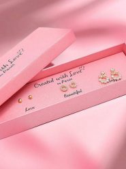 Created with Love 3-częściowy zestaw kolczyków-wkrętek "Sweet" z cyrkoniami rozmiar: onesize. Żółte kolczyki Created with Love, z cyrkonią, z mosiądzu. Za 56.99 zł.