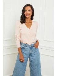 Soft Cashmere Kardigan w kolorze jasnoróżowym rozmiar: 38/40. Różowe kardigany Soft Cashmere, bez wzorów, z kaszmiru. Za 125.45 zł.