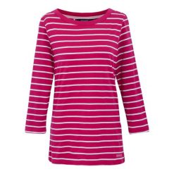 T-shirt Damski W Paski Baylette II. Białe t-shirty Regatta, xl, bez wzorów, bez kołnierzyka, bez ramiączek. Za 58.99 zł.