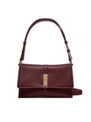 Tommy Hilfiger Torebka AW0AW16893 Bordowy. Czerwone torebki klasyczne TOMMY HILFIGER, bez wzorów, ze skóry, bez dodatków. Za 319.99 zł.