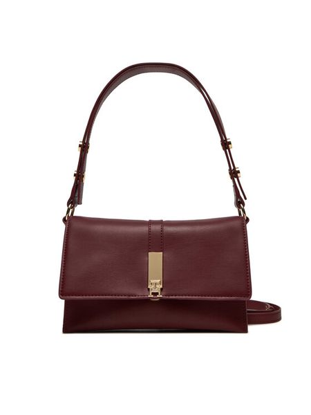 Tommy Hilfiger Torebka AW0AW16893 Bordowy. Czerwone torebki klasyczne TOMMY HILFIGER, bez wzorów, ze skóry, bez dodatków. Za 319.99 zł.