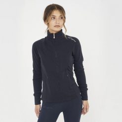 Damska Bluza Treningowa Dafne z Kapturem i Zamkiem Niebieska. Niebieskie bluzy LEGEA, s, bez wzorów, z bawełny, bez kaptura. Za 96.00 zł.