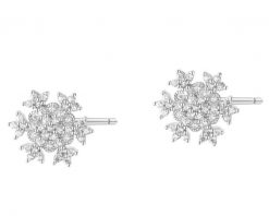 Kolczyki srebrne z cyrkoniami - śnieżynki. Szare kolczyki Apart, z cyrkonią, srebrne. Za 154.00 zł.