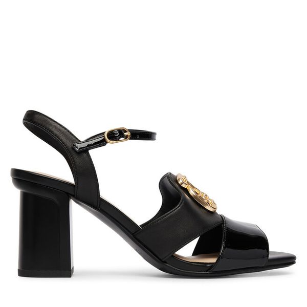 Sandały Liu Jo. Czarne sandały Liu Jo, bez wzorów, bez obcasa, na słupku, bez zapięcia. Za 729.99 zł.