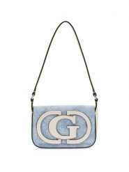 Guess Torebka 182769 Niebieski. Niebieskie listonoszki Guess, z aplikacjami, bez dodatków. Za 544.99 zł.