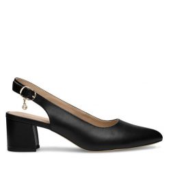 Sandały Lasocki. Czarne sandały Lasocki, bez wzorów, bez obcasa, na słupku, bez zapięcia. Za 199.99 zł.