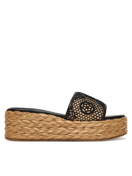 Guess Espadryle FLJBIA FAL04 Czarny. Czarne espadryle Guess, z aplikacjami, z materiału, bez obcasa, bez zapięcia. Za 334.99 zł.