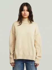 G-Star Sweter w kolorze beżowym rozmiar: S. Brązowe swetry G-Star, s, bez wzorów, z bawełny, bez ramiączek. Za 184.95 zł.