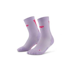 Damskie sportowe skarpety kompresyjne do połowy łydki Ultralight Core Run CEP. Czerwone skarpety CEP, bez wzorów, z elastanu. Za 74.00 zł.