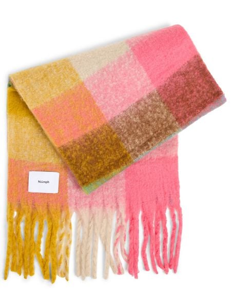 Nümph Szalik damski - NUFilora Kobiety wyrazisty róż|żółty|wielokolorowy w kratkę, ONE SIZE. Czerwone szaliki Nümph, bez wzorów, z syntetyku, eleganckie. Za 199.95 zł.