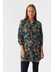 TATUUM Bluzka w kolorze granatowym rozmiar: 38. Niebieskie bluzki Tatuum, s, bez wzorów, z wiskozy, klasyczne, bez kołnierzyka, bez ramiączek. Za 105.45 zł.