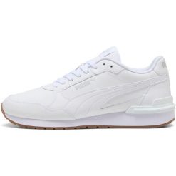Buty sportowe Puma St Runner V4 L. Białe obuwie sportowe Puma, z syntetyku, bez zapięcia, trekkingowe. Za 390.00 zł.