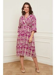 Curvy Lady Sukienka w kolorze różowo-beżowym rozmiar: 48/50. Brązowe sukienki Curvy Lady, na co dzień, bez wzorów, z wiskozy, klasyczne, bez kołnierzyka, bez ramiączek, midi, proste. Za 79.03 zł.