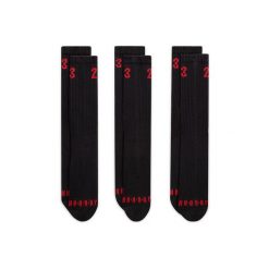 Skarpety nike air jordan essentials crew 3pack black university red. Czarne skarpety Nike, bez wzorów. Za 79.00 zł.