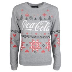 Sugarbird Bluza "Coca-Cola" | CC18AW7130803 / Forcett Snowflake Coca-Cola | Kobieta | Szary. Szare bluzy Sugarbird, m, bez wzorów, z bawełny, bez kaptura. W wyprzedaży za 129.00 zł.
