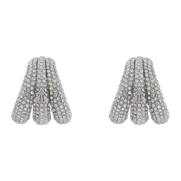 Kolczyki Patrizia Pepe. Szare kolczyki Patrizia Pepe, srebrne. Za 519.99 zł.