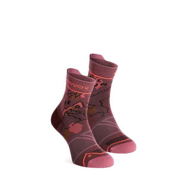 Skarpety merino damskie Ortovox Alpine Light Quarter Socks. Czerwone skarpety ORTOVOX, bez wzorów. Za 99.99 zł.