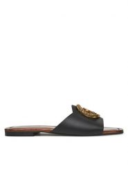 Just Cavalli Klapki 78RA3S92 ZPB20 Czarny. Czarne klapki Just Cavalli, bez wzorów, ze skóry, bez obcasa. Za 669.99 zł.