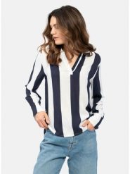 KEY LARGO Bluzka "Referee" w kolorze biało-granatowym rozmiar: M. Białe bluzki KEY LARGO, m, bez wzorów, z wiskozy, bez kołnierzyka, bez ramiączek. Za 117.45 zł.