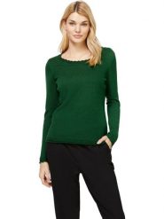 Heine Sweter w kolorze zielonym rozmiar: 36. Zielone swetry Heine, bez wzorów, z koronki, bez ramiączek. Za 56.99 zł.