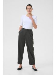 Kaffe Spodnie materiałowe w kolorze antracytowym rozmiar: 42. Czarne spodnie materiałowe Kaffe, na co dzień, bez wzorów, z materiału, z podwyższonym stanem. Za 166.10 zł.