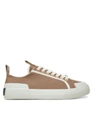 Coccinelle Trampki E4 SXG 24 01 01 Beżowy. Brązowe trampki Coccinelle, bez wzorów, z materiału, bez zapięcia. Za 679.99 zł.