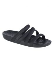 Crocs Klapki "Splash" w kolorze czarnym rozmiar: 34/35. Czarne klapki Crocs, bez wzorów, z otwartym noskiem, bez obcasa. Za 105.63 zł.