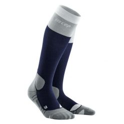 Skarpety do trekkingu damskie CEP Hiking z wełną merino kompresyjne wysokie. Niebieskie skarpety CEP, bez wzorów, z wełny. Za 199.00 zł.