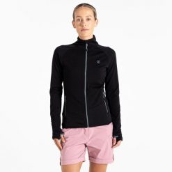 Bluza turystyczna damska Emerging Core Stretch. Czarne bluzy Dare 2b, na zimę, l, bez wzorów, z tkaniny, bez kaptura. W wyprzedaży za 229.99 zł.