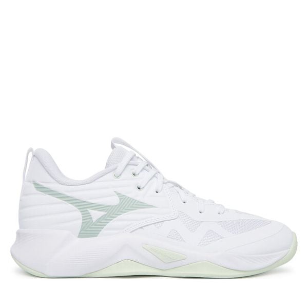 Buty halowe Mizuno. Białe obuwie sportowe Mizuno, bez zapięcia, mizuno wave. Za 469.99 zł.