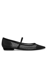 Tory Burch Baleriny Double Buckle Mary Jane 164030 Czarny. Czarne baleriny Tory Burch, bez wzorów, z materiału, bez obcasa. Za 939.99 zł.