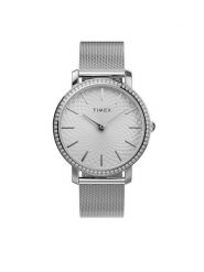 Timex Zegarek City TW2V52400 Srebrny. Szare, cyfrowe zegarki Timex, srebrne. Za 349.99 zł.