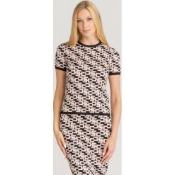 SWETER ELISABETTA FRANCHI. Swetry Elisabetta Franchi, bez wzorów, z dzianiny, bez ramiączek. Za 789.00 zł.