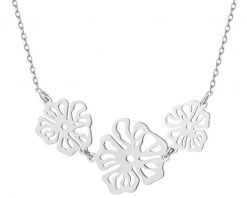 Naszyjnik srebrny - kwiaty. Szare naszyjniki Apart, pozłacane. Za 249.00 zł.